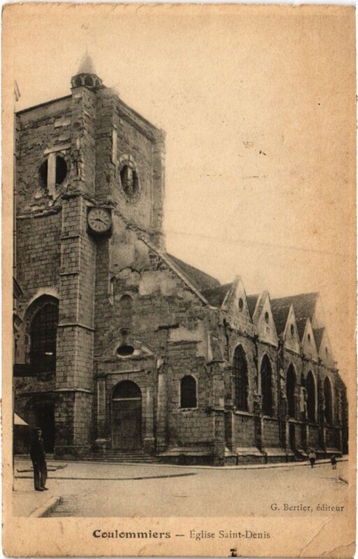 Carte postale ancienne Coulommiers Eglise Saint-Denis à Coulommiers
