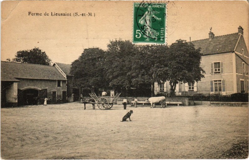 Carte postale ancienne Ferme de Lieusaint à Lieusaint