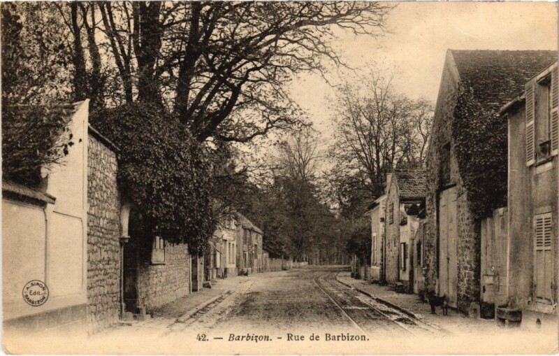 Carte postale ancienne Barbizon Rue de Barbizon à Barbizon