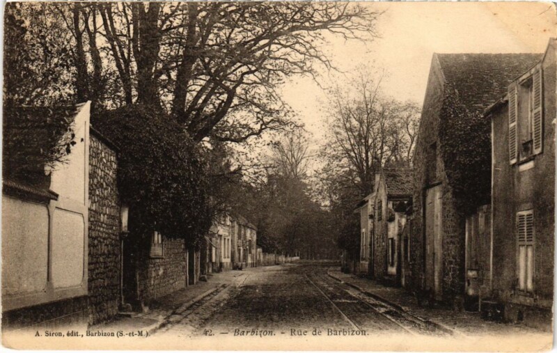 Carte postale ancienne Barbizon Rue de Barbizon à Barbizon