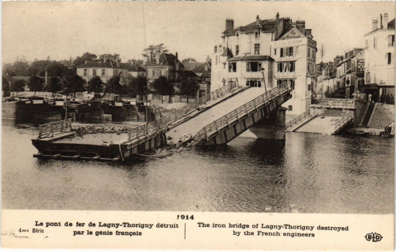 Carte postale ancienne Lagny Le Pont de fer