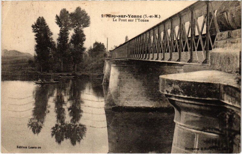 Carte postale ancienne Misy sur Yonne Pont sur l'Yonne à Misy-sur-Yonne