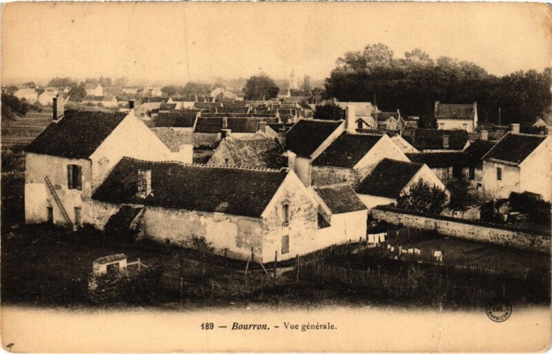 Carte postale ancienne Bourron vue generale