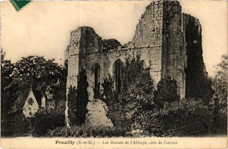 Carte postale ancienne Preuilly Ruines de l'Abbaye
