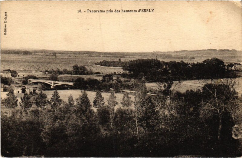 Carte postale ancienne Esbly panorama à Esbly