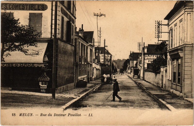 Carte postale ancienne Melun Rue du Docteur Puillot à Melun