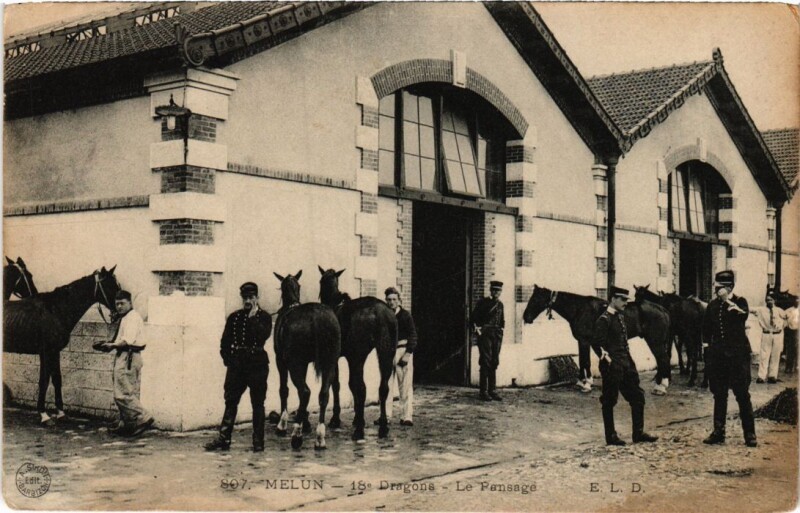 Carte postale ancienne Melun Le Pansage à Melun