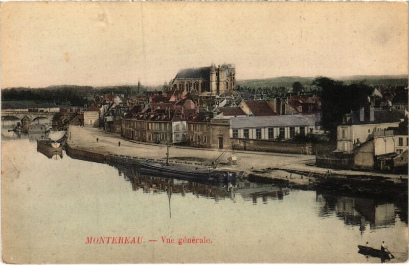 Carte postale ancienne Montereau vue generale