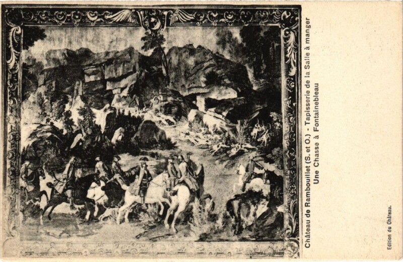 Carte postale ancienne Fontainebleau Chateau de Rambouillet Tapisserie à Fontainebleau
