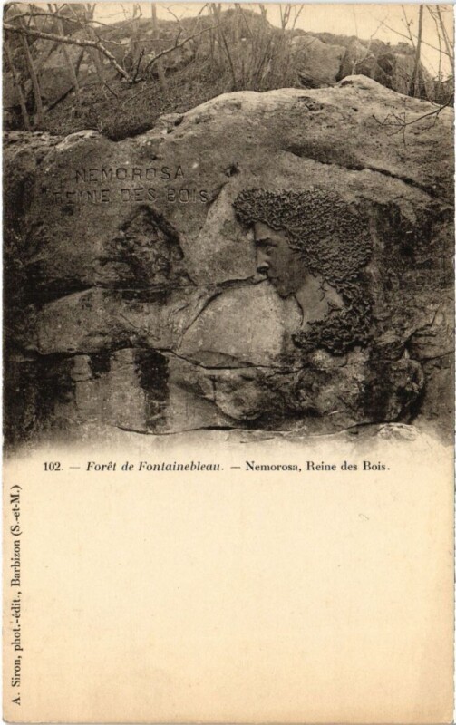 Carte postale ancienne Foret de Fontainebleau Nemorosa Reine des Bois à Fontainebleau