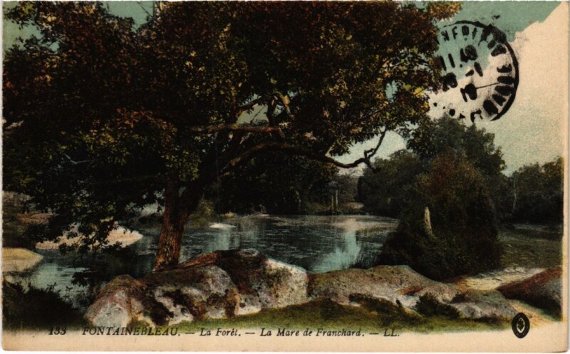 Carte postale ancienne Foret de Fontainebleau La Mare de Franchard à Fontainebleau