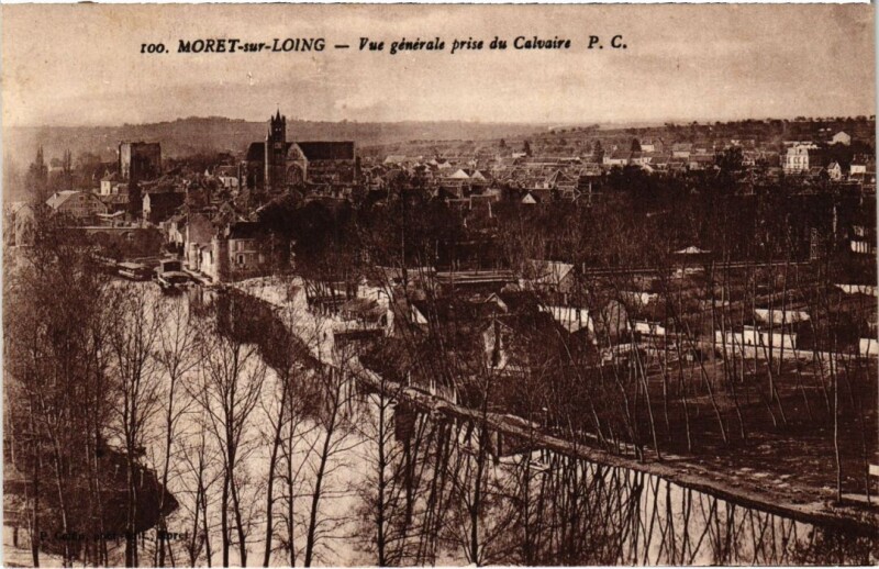 Carte postale ancienne Moret vue generale