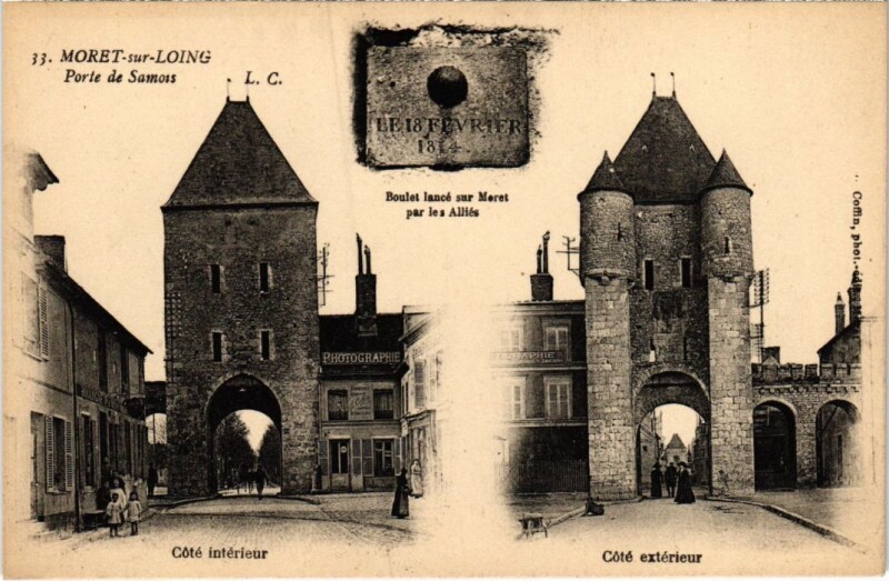 Carte postale ancienne Moret Porte de Samois