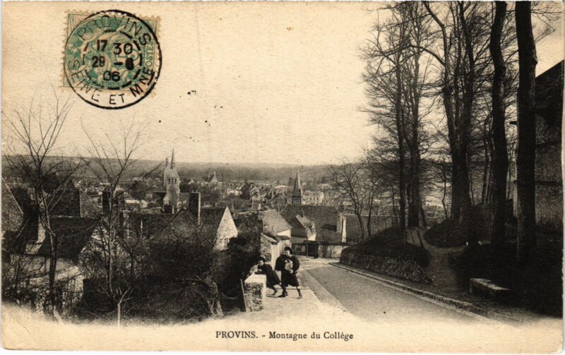 Carte postale ancienne Provins Montagne du College à Provins