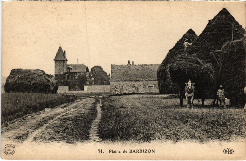 Carte postale ancienne Plaine de Barbizon à Barbizon
