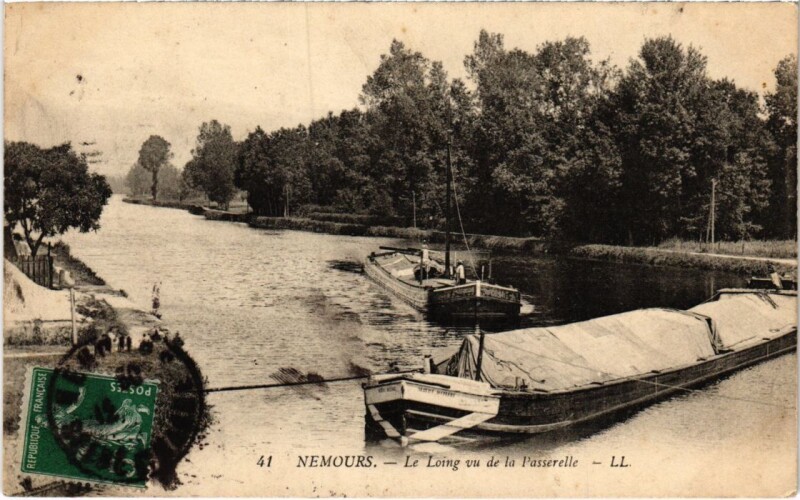 Carte postale ancienne Nemours Le Loing à Nemours