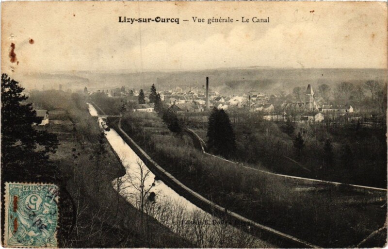 Carte postale ancienne Lizy sur Ourcq vue generale à Lizy-sur-Ourcq