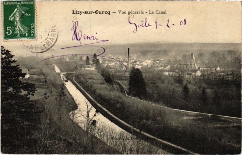 Carte postale ancienne Lizy sur Ourcq vue generale à Lizy-sur-Ourcq