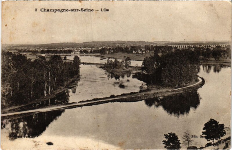 Carte postale ancienne Champagne l'Ile