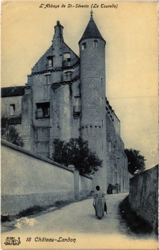 Carte postale ancienne Chateau Landon Abbaye Saint-Severin