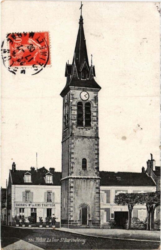 Carte postale ancienne Melun Tour Saint-Barthelemy à Melun