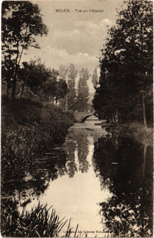 Carte postale ancienne Melun vue sur l'Almont à Melun