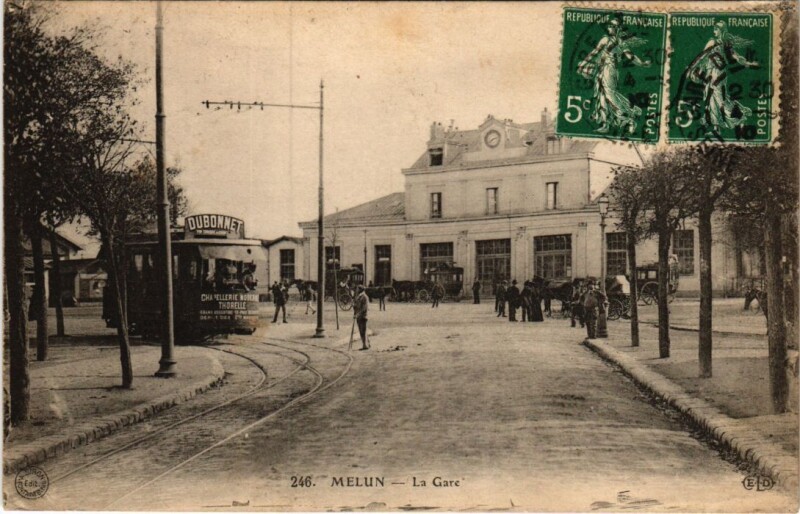 Carte postale ancienne Melun La Gare à Melun