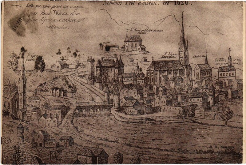 Carte postale ancienne Nemours à Nemours