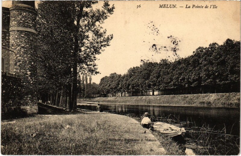 Carte postale ancienne Melun La Pointe de l'Ile à Melun