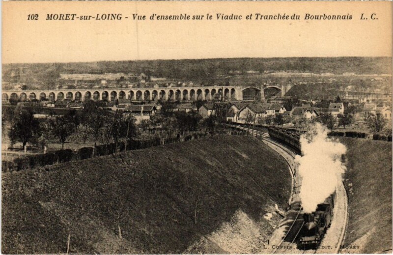 Carte postale ancienne Moret vue d'ensemble