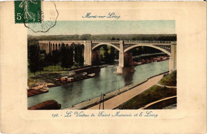 Carte postale ancienne Moret Le Viaduc de Saint-Mammes