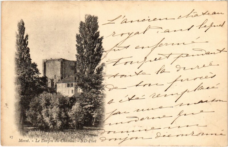Carte postale ancienne Moret Le Donjon