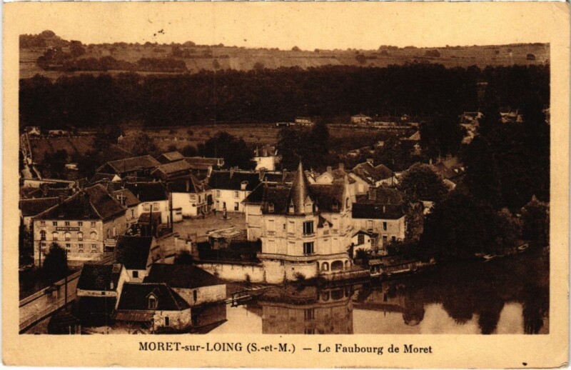 Carte postale ancienne Moret Le Faubourg de Moret