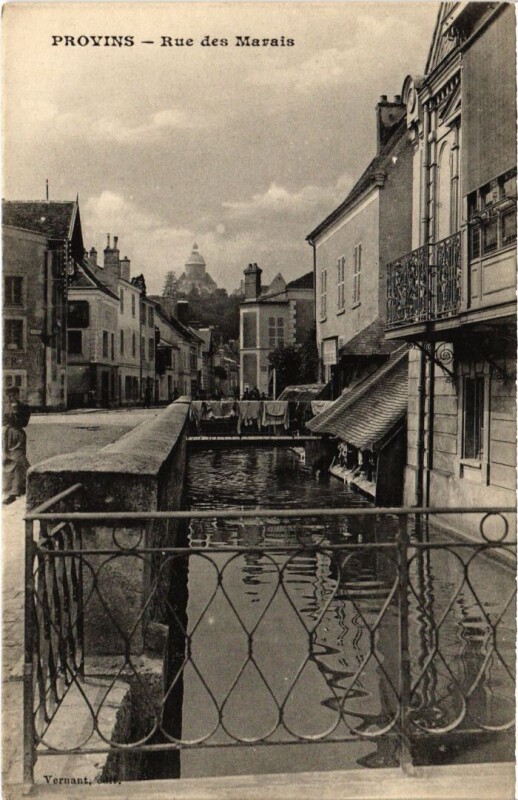 Carte postale ancienne Provins Rue des Marais à Provins