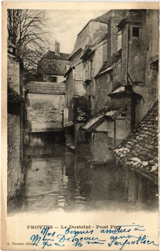 Carte postale ancienne Provins Le Durteint Pont Pigy à Provins
