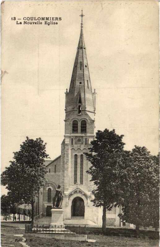 Carte postale ancienne Coulommiers La Nouvelle Eglise à Coulommiers