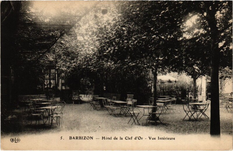 Carte postale ancienne Barbizon Hotel de la Clef d'Or vue interieure à Barbizon