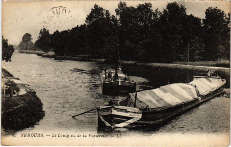 Carte postale ancienne Nemours Le Loing à Nemours