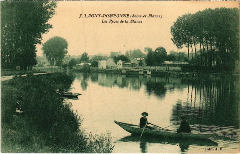 Carte postale ancienne Lagny Les Rives de la Marne