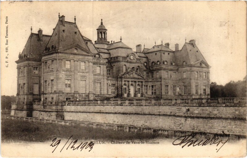 Carte postale ancienne Melun Chateau de Vaux le Vicomte à Melun