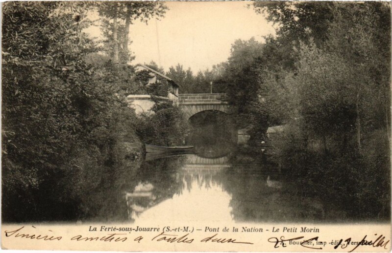 Carte postale ancienne La Ferte sous Jouarre Pont de la Nation à Jouarre