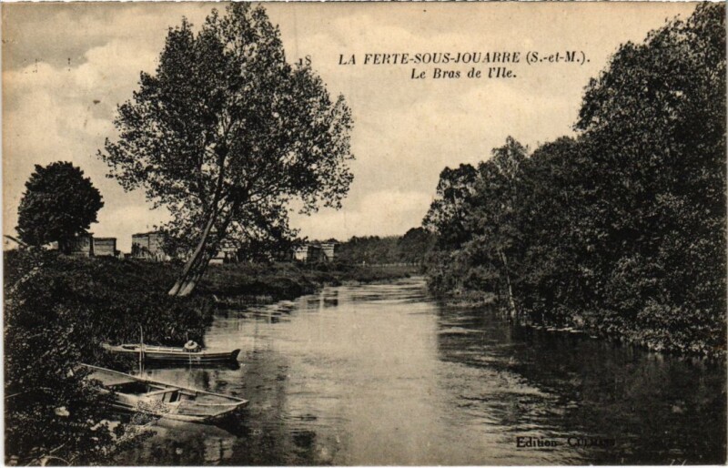 Carte postale ancienne La Ferte sous Jouarre le Bras de l'Ile à Jouarre