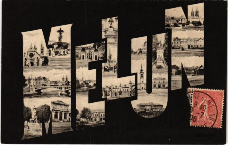 Carte postale ancienne Melun souvenir à Melun