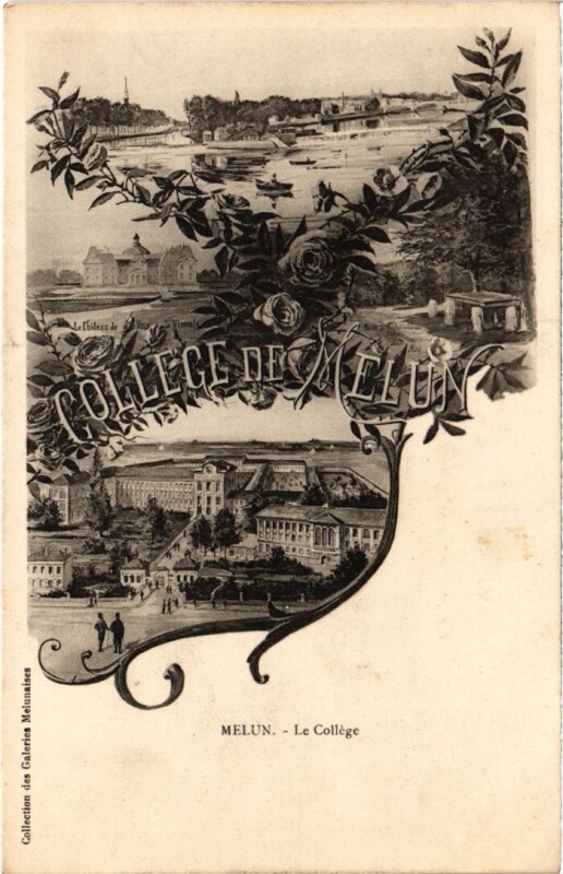 Carte postale ancienne Melun Le College à Melun