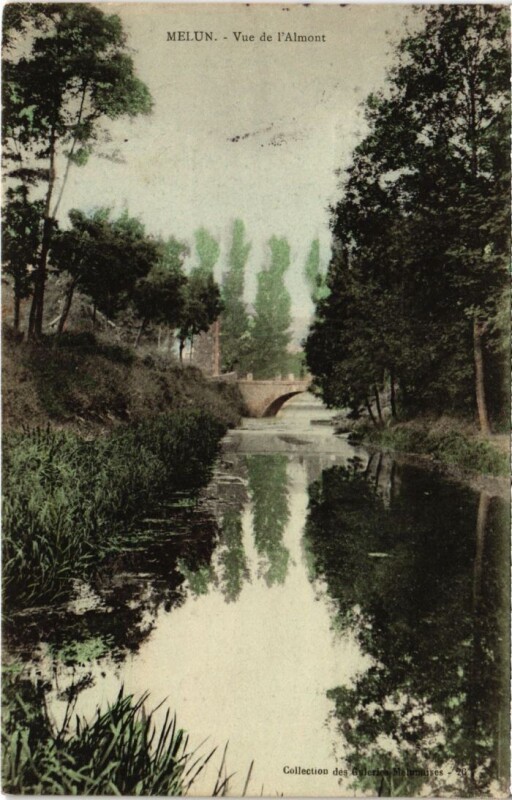 Carte postale ancienne Melun vue de l'Almont à Melun