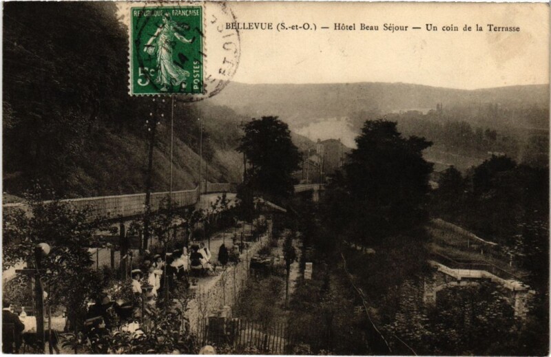 Carte postale ancienne Meudon Hotel Beau Sejour à Meudon