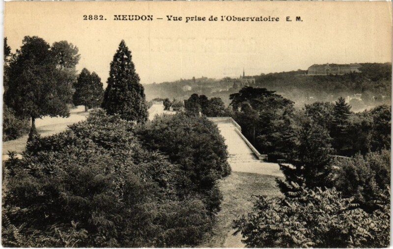 Carte postale ancienne Meudon vue prise de l'Observatoire à Meudon