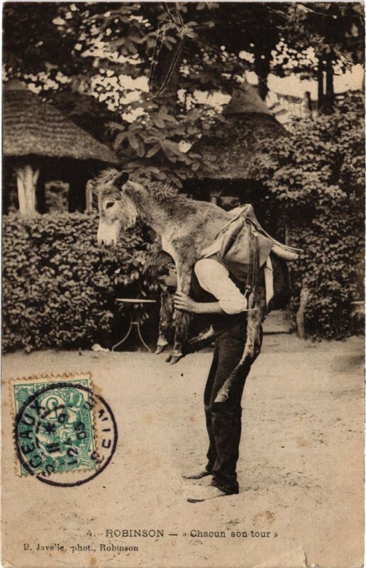 Carte postale ancienne Robinson Chacun son tour au Plessis-Robinson