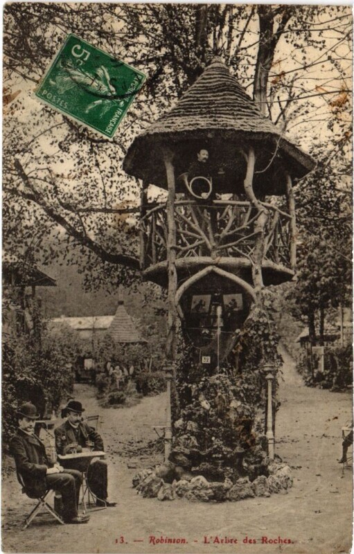 Carte postale ancienne Robinson Arbre des Roches