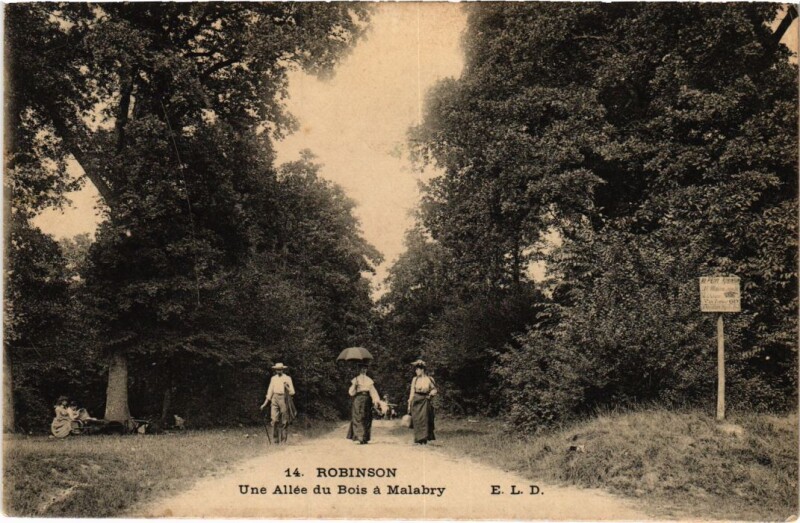 Carte postale ancienne Robinson Une Allee du Bois a Malabry